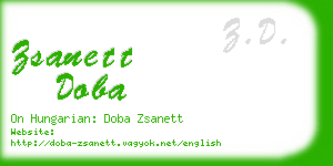 zsanett doba business card